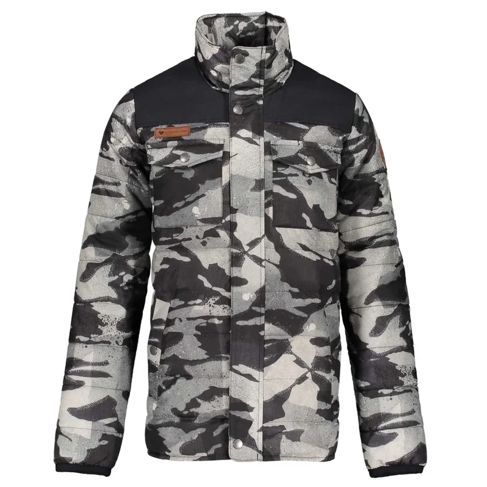 NEW OBERMEYER BOY'S BLACK ROGUE CAMO BENNETT DOWN JACKET COAT SZ LARGE L